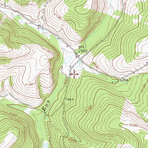 Topographic Map of Pine School, PA