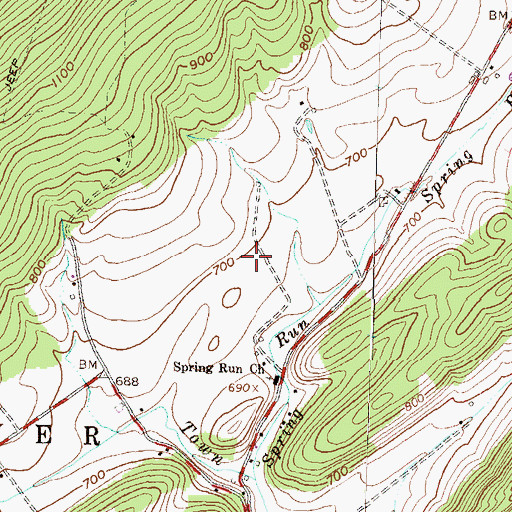 Topographic Map of School Number 6, PA