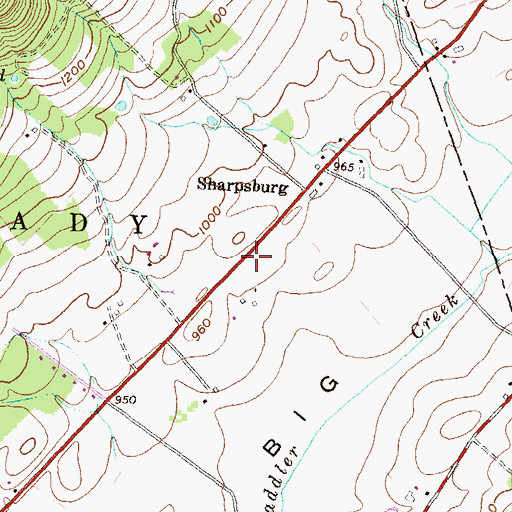 Topographic Map of Concord School (historical), PA