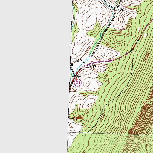 Topographic Map of Sheridan School, PA