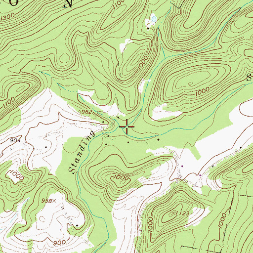 Topographic Map of Ross Run, PA