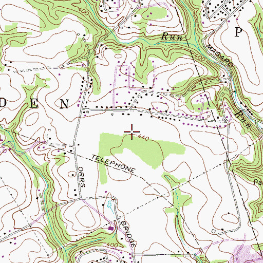 Topographic Map of Mount View Airfield (historical), PA