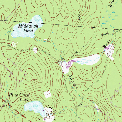 Topographic Map of Spencer Corner, PA