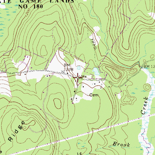 Topographic Map of Spring Brook School, PA