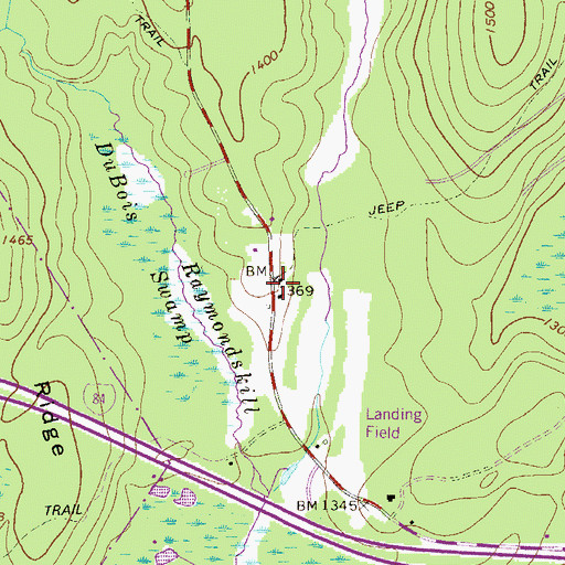 Topographic Map of Frenchtown, PA