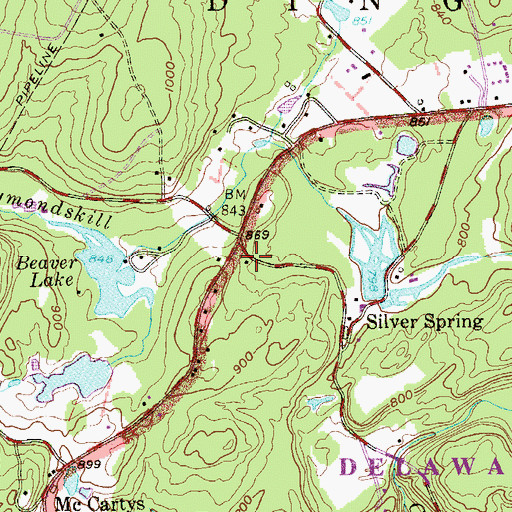 Topographic Map of Union School, PA