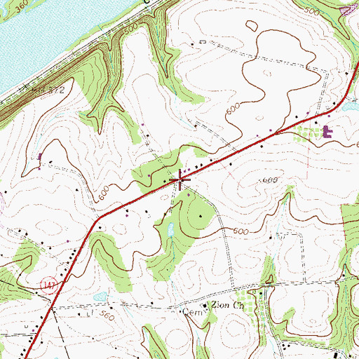 Topographic Map of Shammos School, PA