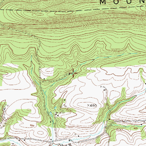 Topographic Map of Hartmens School, PA