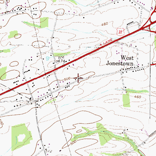 Topographic Map of Sherman School, PA