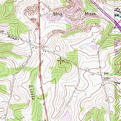 Topographic Map of Bauder School, PA