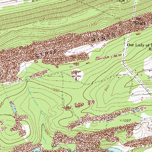 Topographic Map of Edgewood Gun Club (historical), PA