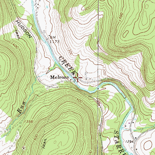 Topographic Map of Melrose Church (historical), PA