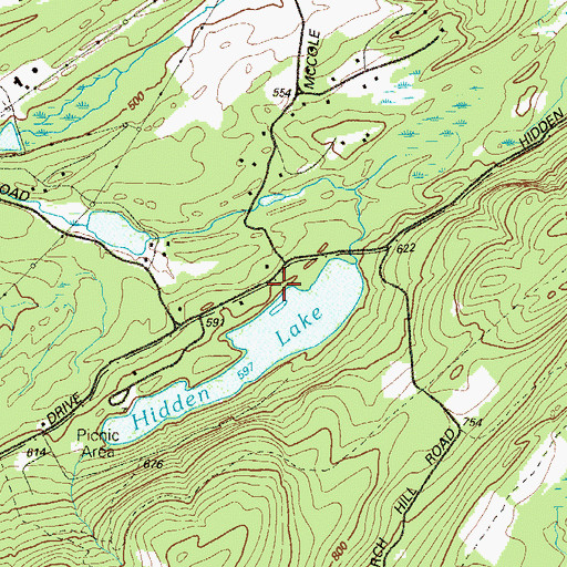Topographic Map of Central School, PA