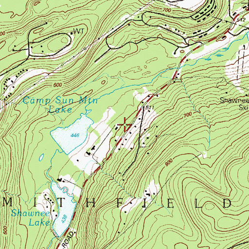 Topographic Map of Ellenberger School (historical), PA