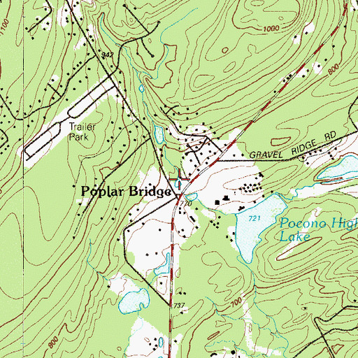 Topographic Map of Poplar Bridge School, PA