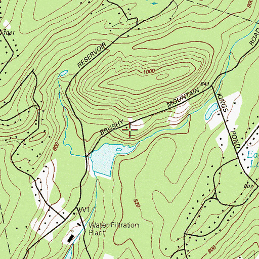 Topographic Map of Brushy Mountain School, PA