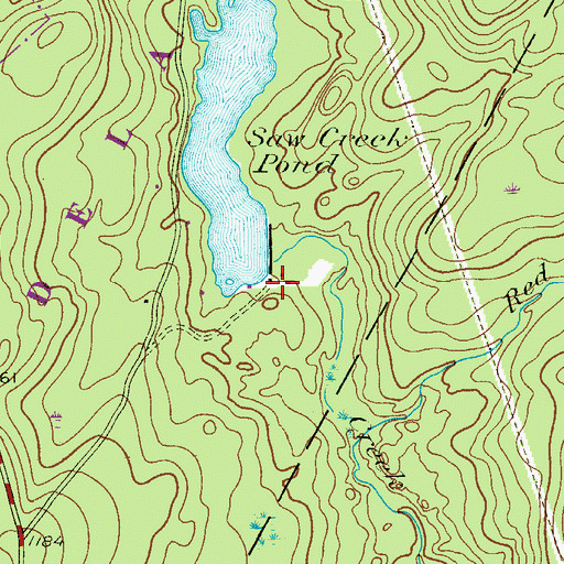 Topographic Map of Mishawaka Club, PA