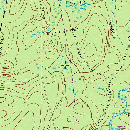 Topographic Map of Bobs String Swamp, PA