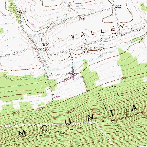 Topographic Map of Farnsworth, PA