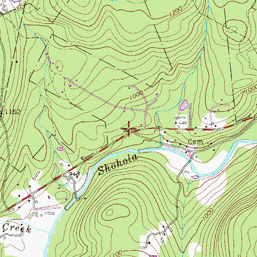 Topographic Map of McCain School (historical), PA