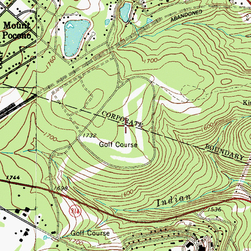 Topographic Map of Ransberry Heights, PA