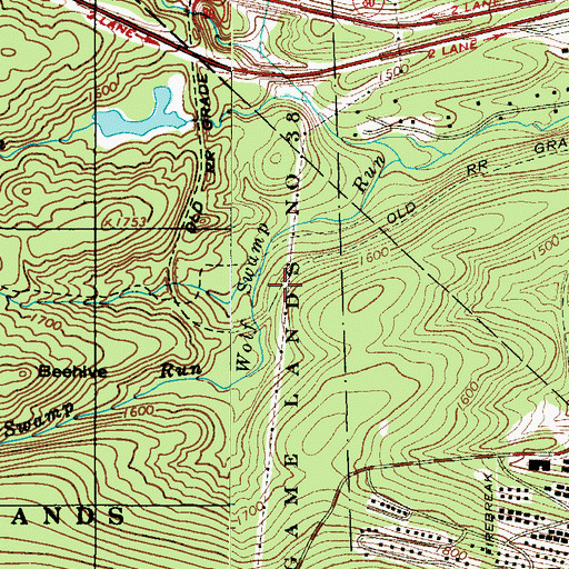 Topographic Map of Coolbaugh, PA