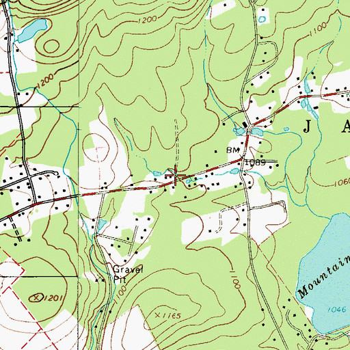 Topographic Map of Mountain School, PA