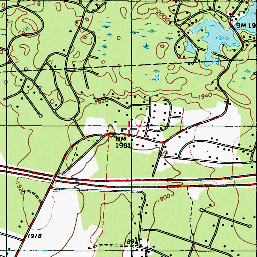 Topographic Map of Beaver Brook School, PA
