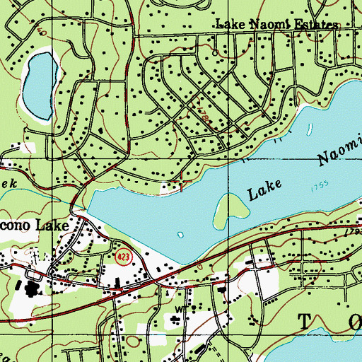 Topographic Map of Camp Owaisse, PA