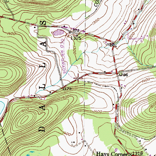 Topographic Map of Outlet Station (historical), PA
