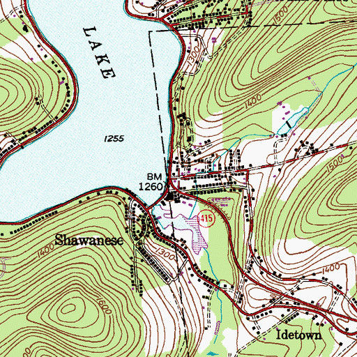 Topographic Map of Lake, PA