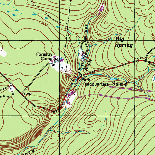 Topographic Map of Hickory Run School, PA