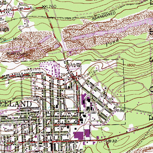 Topographic Map of South Heberton, PA
