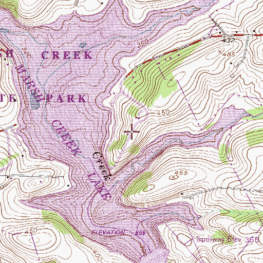 Topographic Map of Milford Mills (historical), PA