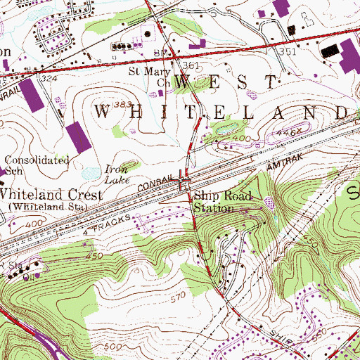 Topographic Map of Ship Road, PA
