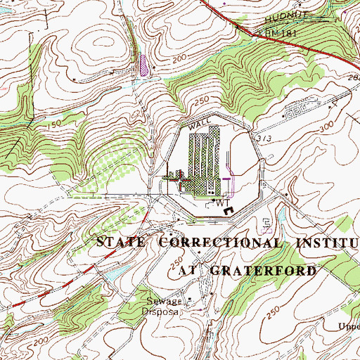 Topographic Map of State Correctional Institution Graterford, PA