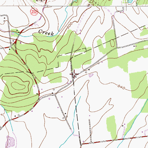Topographic Map of Pullen, PA