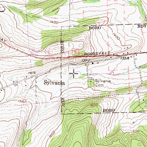 Topographic Map of Spring Creek, PA