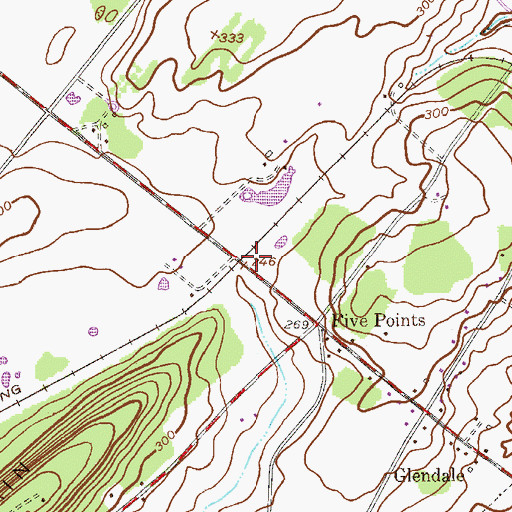 Topographic Map of Lahaska Station, PA