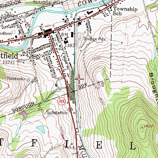 Topographic Map of Closes Creek, PA