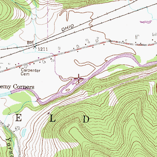Topographic Map of Carpenter Run, PA