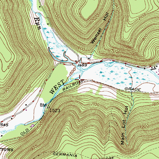 Topographic Map of Lyman Run, PA