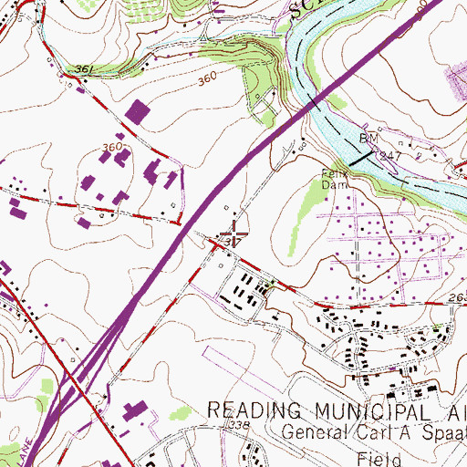 Topographic Map of Epler School, PA