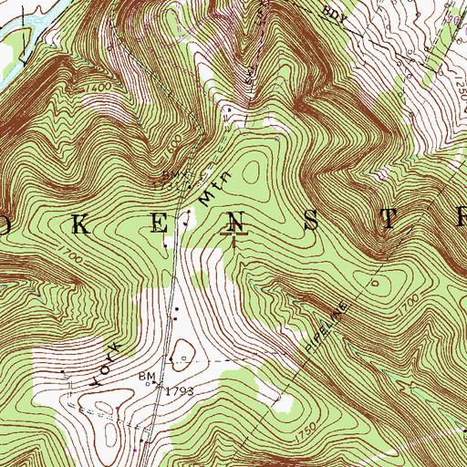 Topographic Map of Anders Run, PA