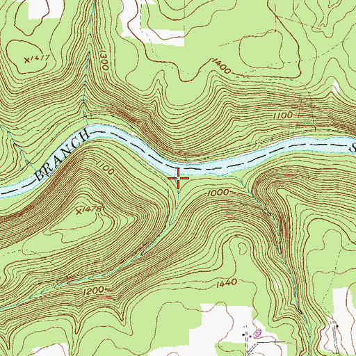 Topographic Map of Big Run, PA