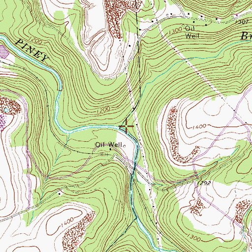 Topographic Map of Brush Run, PA