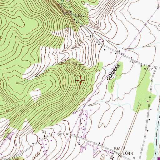 Topographic Map of Buffalo Creek, PA