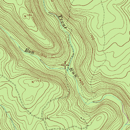 Topographic Map of Coldstream Run, PA