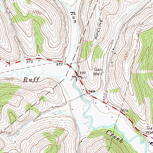 Topographic Map of Craynes Run, PA