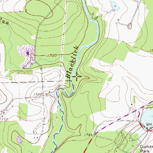 Topographic Map of Dutch Run, PA